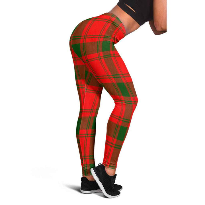 Scottish MacQuarrie Modern Clan Tartan Women Leggings Tartan Plaid 1