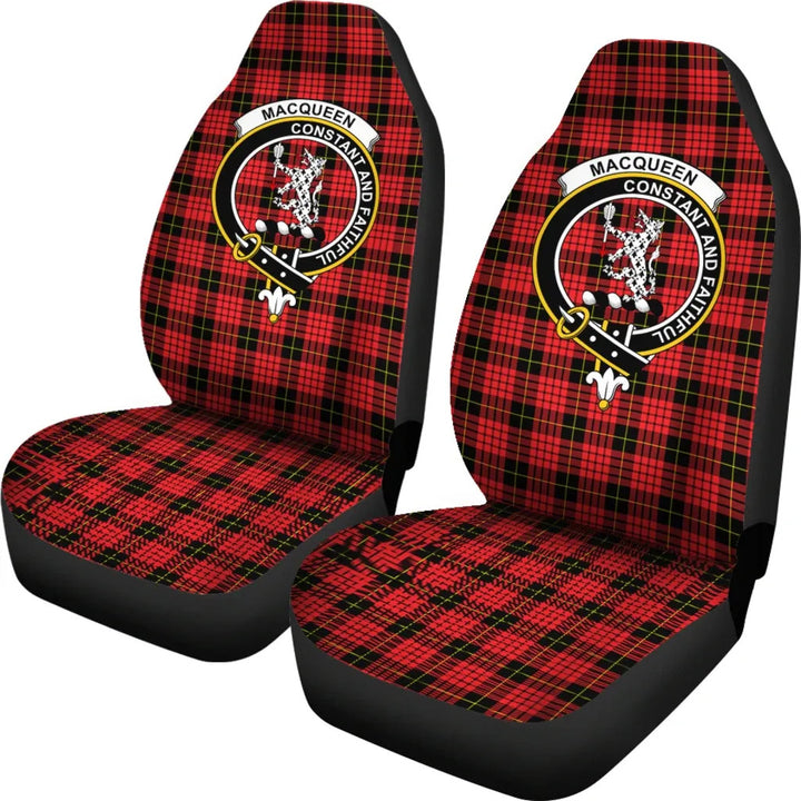 Scottish MacQueen Clan Crest Tartan Car Seat Covers 1