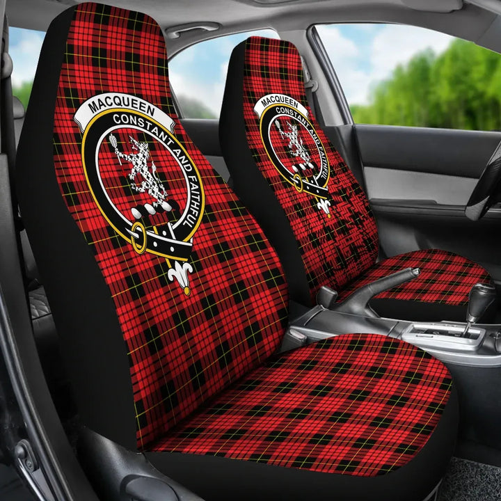 Scottish MacQueen Clan Crest Tartan Car Seat Covers 3