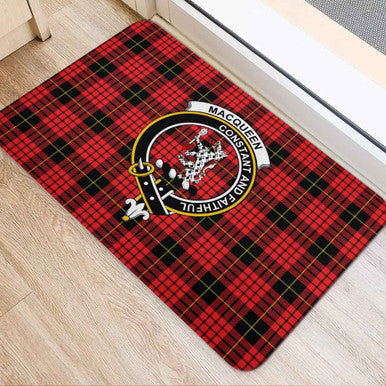 Scottish MacQueen Clan Crest Tartan Door Mat Tartan Plaid 2