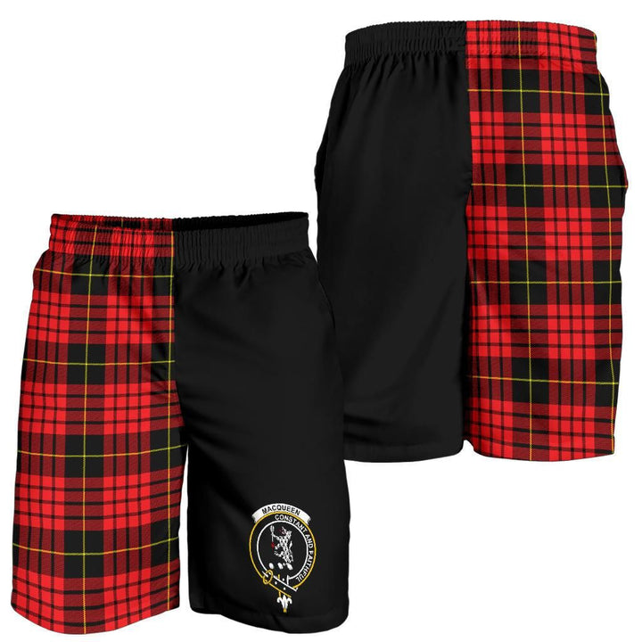 Scottish MacQueen Clan Crest Tartan Half of Me Men's Shorts