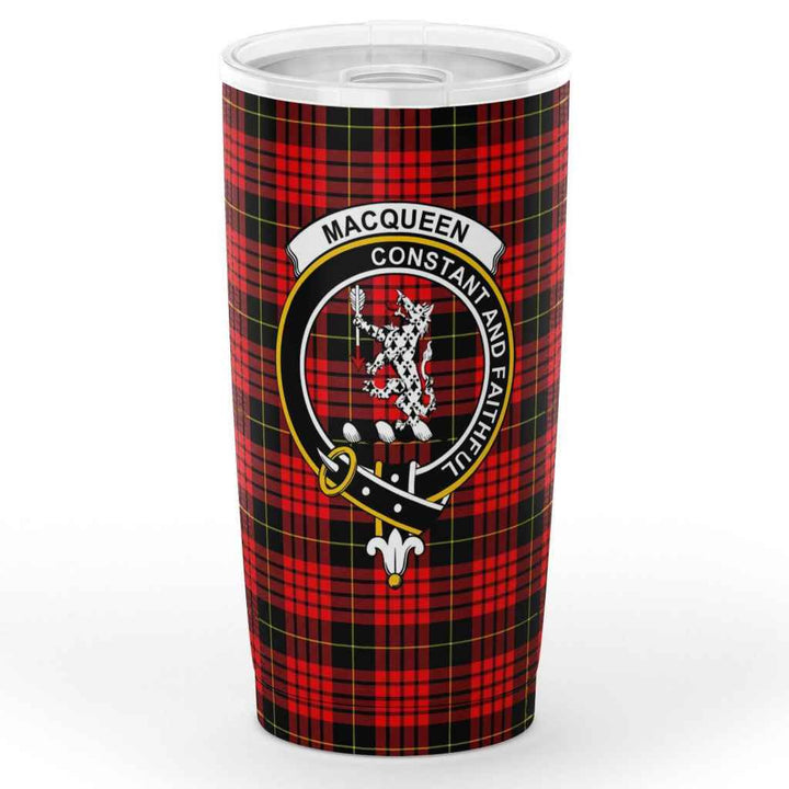 Scottish MacQueen Clan Crest Tartan Insulated Tumbler Tartan Plaid 1