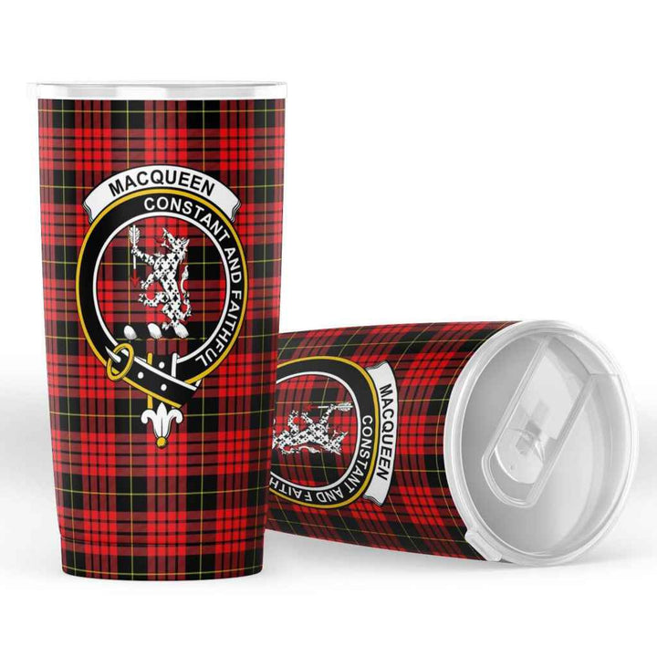 Scottish MacQueen Clan Crest Tartan Insulated Tumbler Tartan Plaid 4