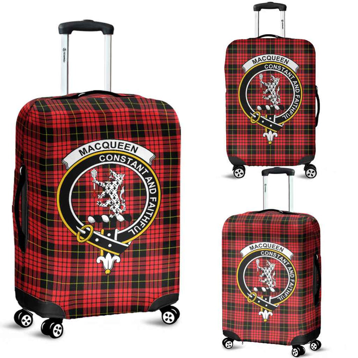 Scottish MacQueen Clan Crest Tartan Luggage Cover Tartan Plaid 1