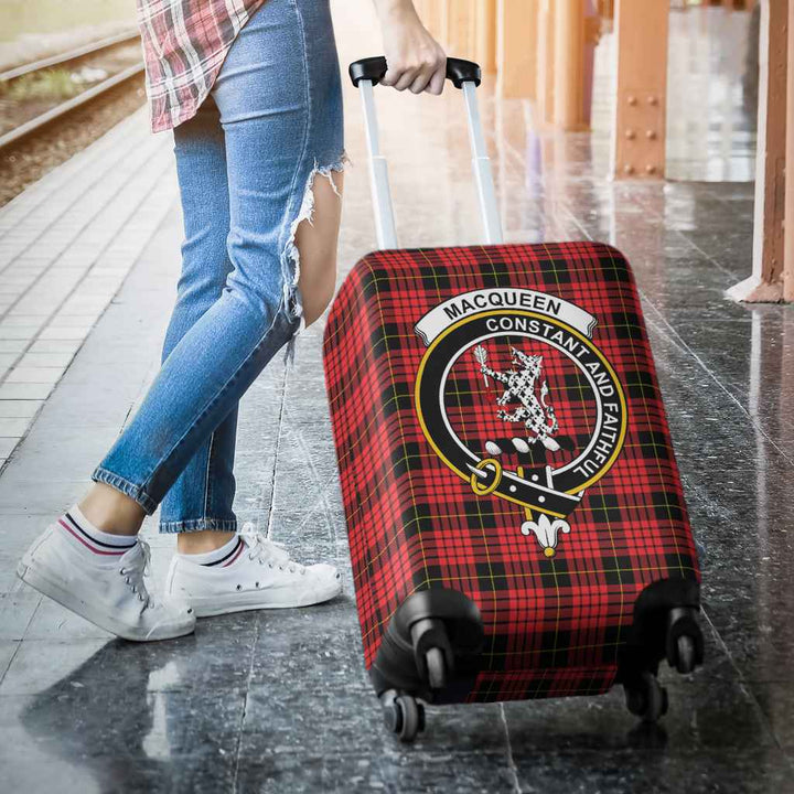 Scottish MacQueen Clan Crest Tartan Luggage Cover Tartan Plaid 3