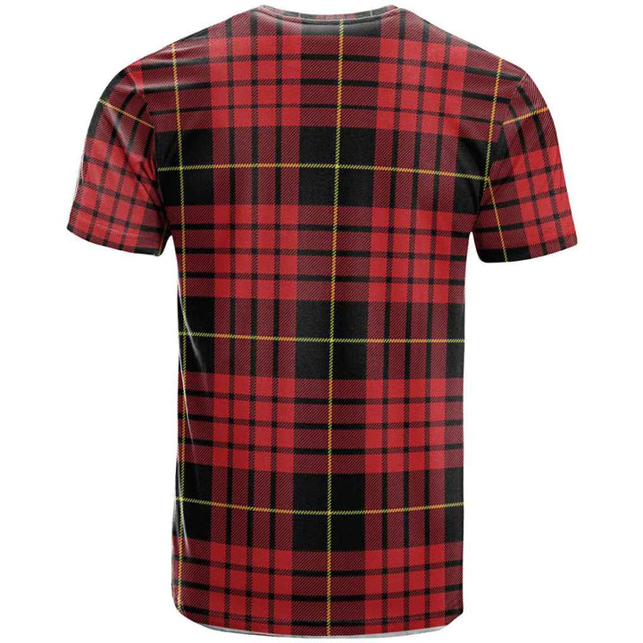 Scottish MacQueen Clan Crest Tartan T-Shirt Back Side Tartan Plaid