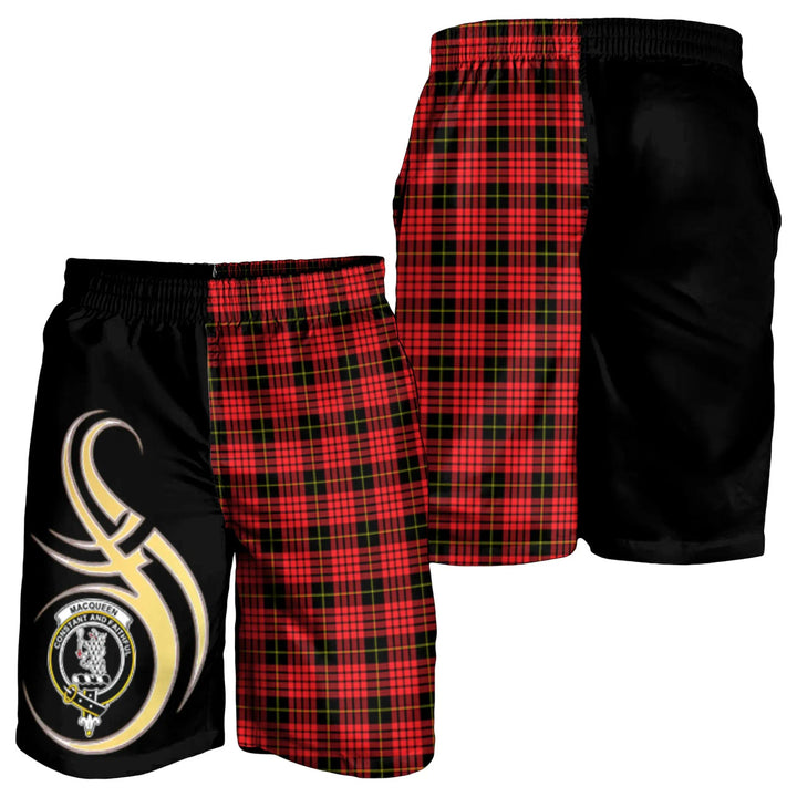 Scottish MacQueen Modern Clan Crest Tartan Believe in Me Men's Shorts