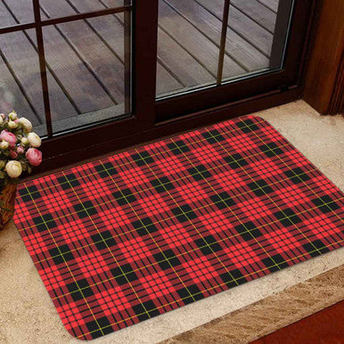 Scottish MacQueen Modern Clan Tartan Door Mat Tartan Plaid 1