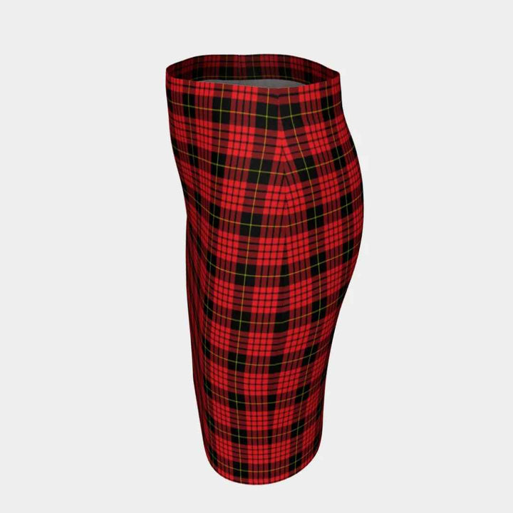 Scottish MacQueen Modern Clan Tartan Fitted Skirt Tartan Plaid 2