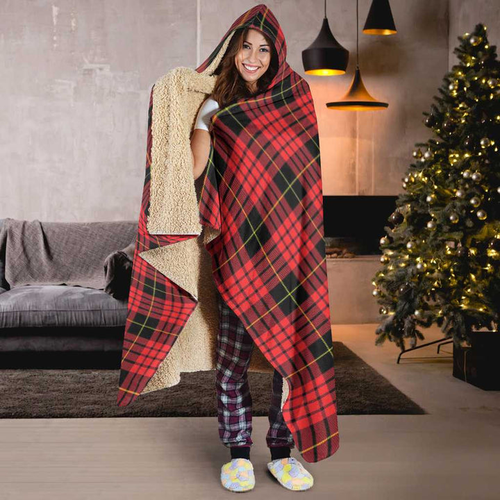 Scottish MacQueen Modern Clan Tartan Hooded Blanket Tartan Plaid 6