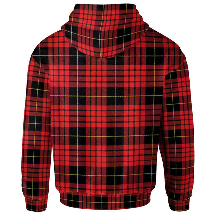 Scottish MacQueen Modern Clan Tartan Hoodie Back Side Tartan Plaid