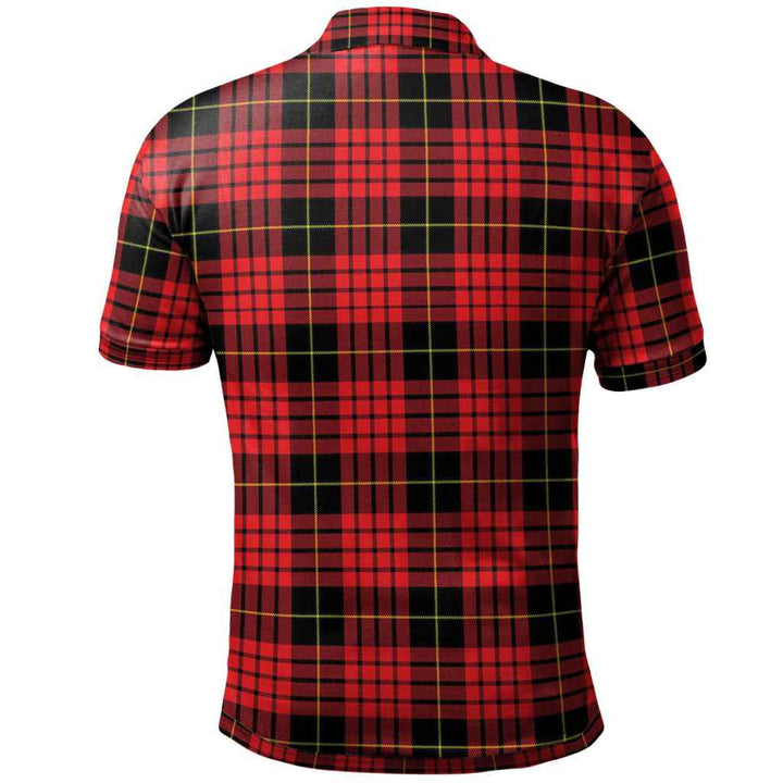 Scottish MacQueen Modern Clan Tartan Polo Shirt Back Side Tartan Plaid