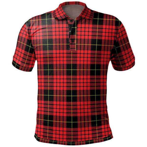 Scottish MacQueen Modern Clan Tartan Polo Shirt Front Side Tartan Plaid