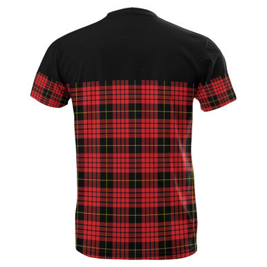 Scottish MacQueen Modern Clan Tartan T-Shirt Horizontal Style Back Side Tartan Plaid