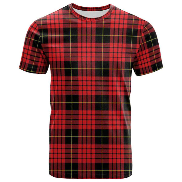 Scottish MacQueen Modern Clan Tartan T-Shirt Front Side Tartan Plaid