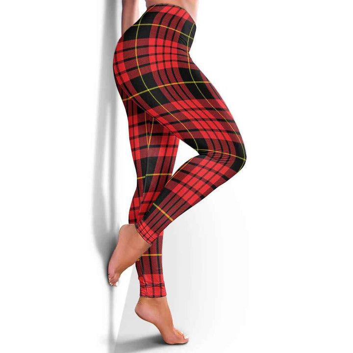 Scottish MacQueen Modern Clan Tartan Women Leggings Tartan Plaid 4