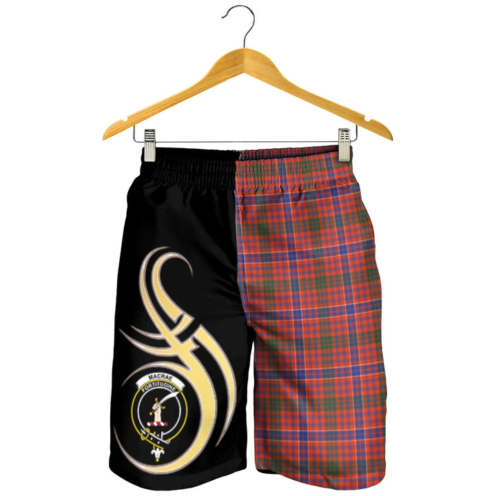 Scottish MacRae Ancient Clan Crest Tartan Believe in Me Men's Shorts