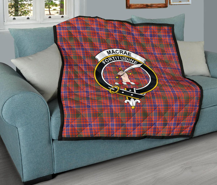 Scottish MacRae Ancient Clan Crest Tartan Quilt Tartan Plaid 11