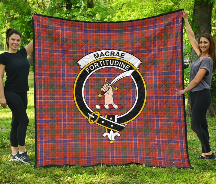 Scottish MacRae Ancient Clan Crest Tartan Quilt Tartan Plaid 1