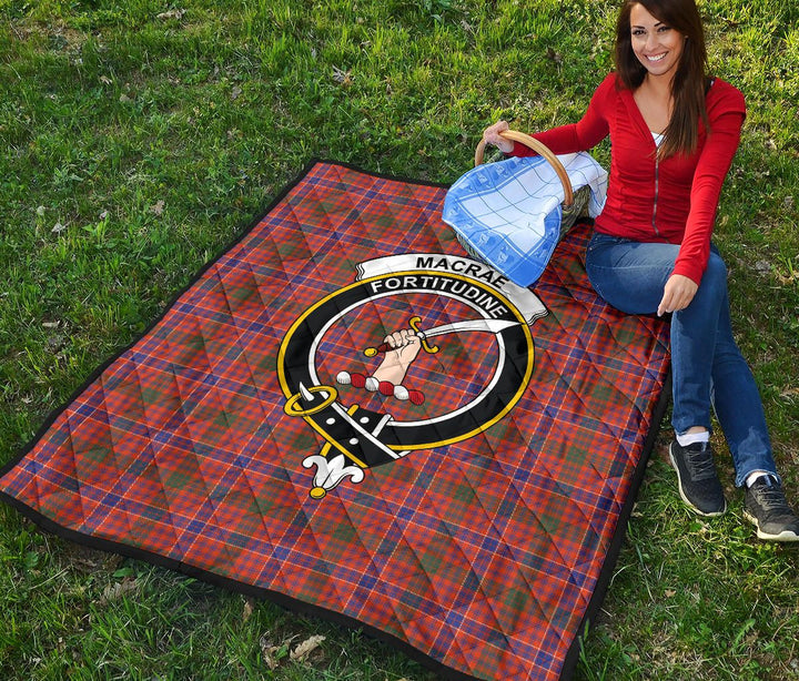 Scottish MacRae Ancient Clan Crest Tartan Quilt Tartan Plaid 4