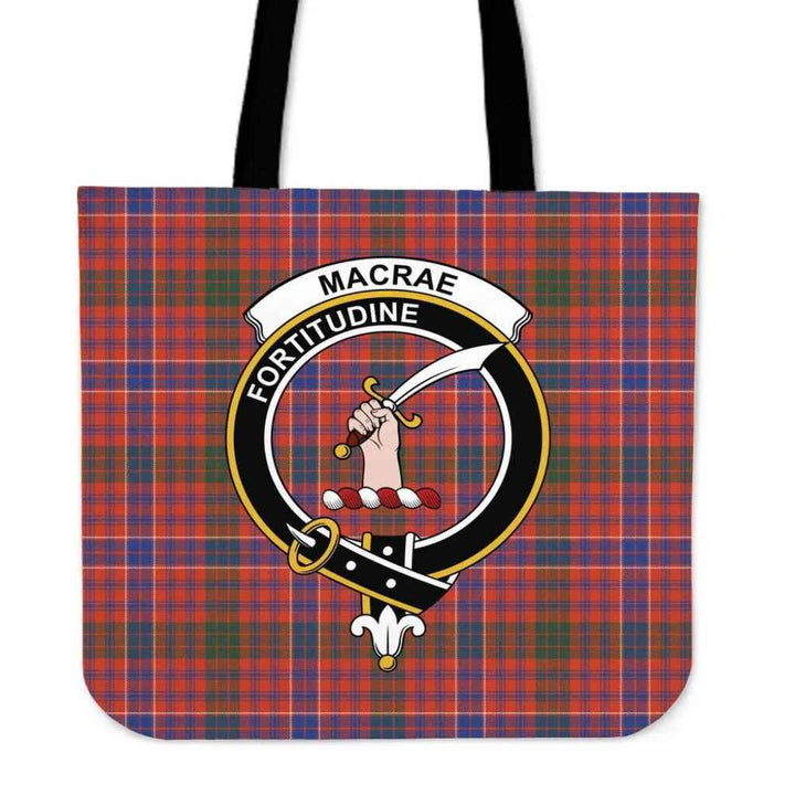 Scottish MacRae Ancient Clan Crest Tartan Tote Bag Tartan Plaid