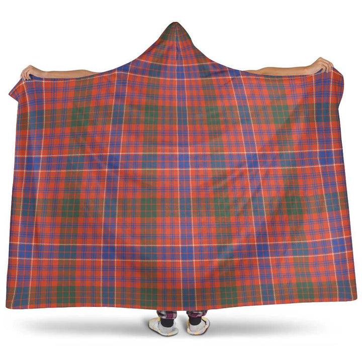 Scottish MacRae Ancient Clan Tartan Hooded Blanket Tartan Plaid 1