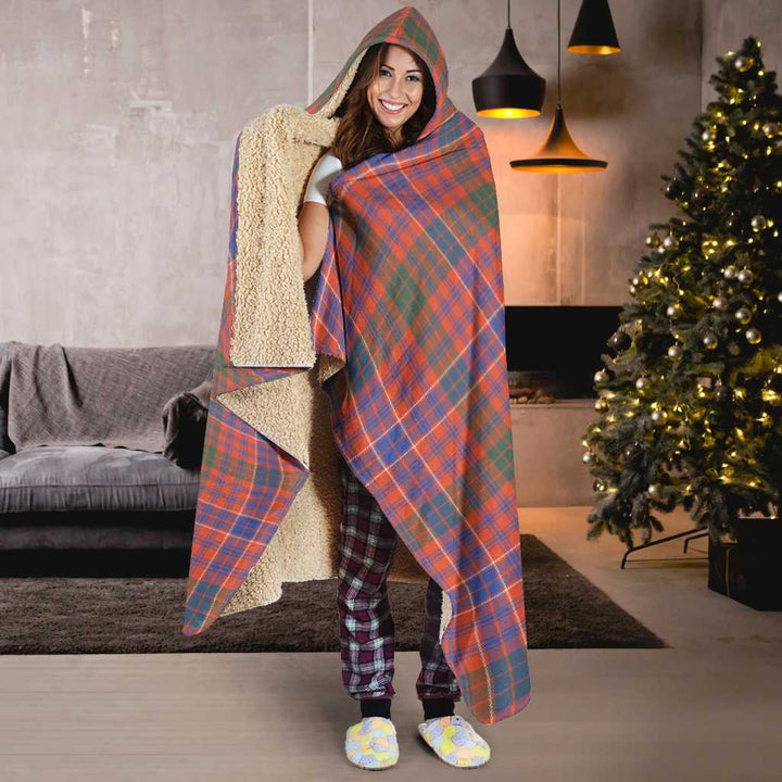 Scottish MacRae Ancient Clan Tartan Hooded Blanket Tartan Plaid 6