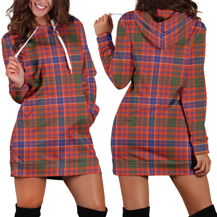 Scottish MacRae Ancient Clan Tartan Hoodie Dress
