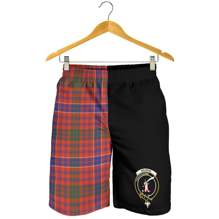 Scottish MacRae Clan Crest Tartan Half of Me Men's Shorts