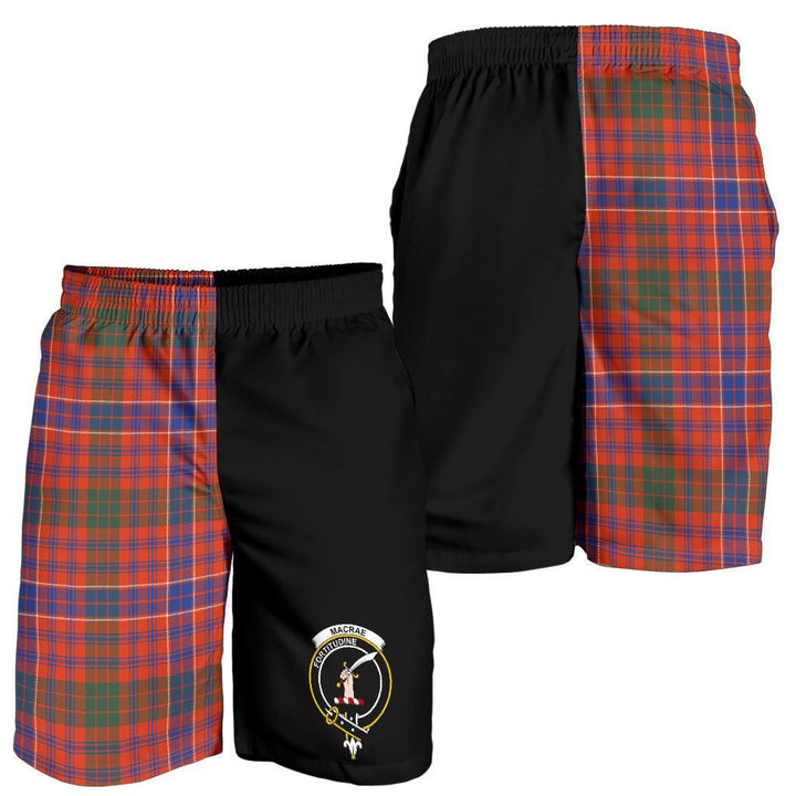 Scottish MacRae Clan Crest Tartan Half of Me Men's Shorts