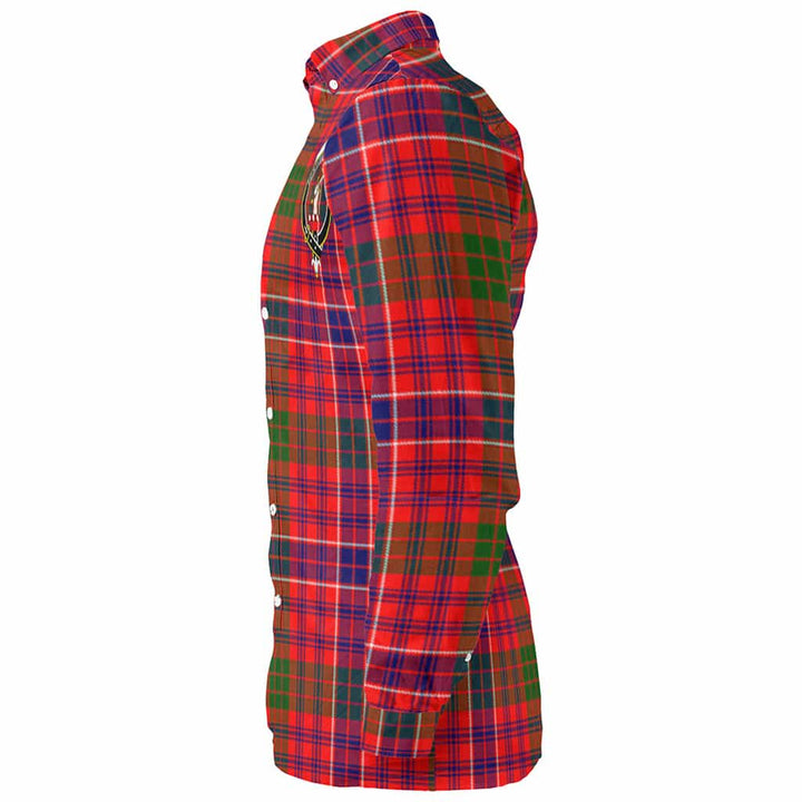 Scottish MacRae Clan Crest Tartan Long Sleeve Shirt Tartan Plaid