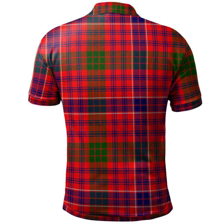 Scottish MacRae Clan Crest Tartan Polo Shirt Back Side Tartan Plaid