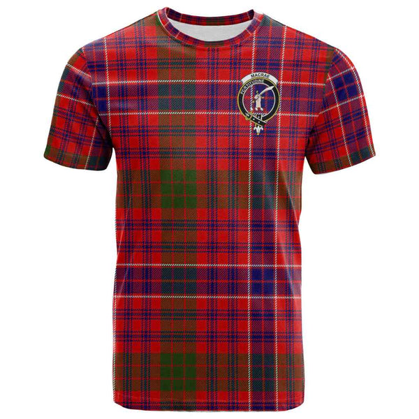 Scottish MacRae Clan Crest Tartan T-Shirt Front Side Tartan Plaid