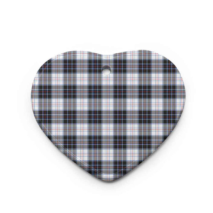 Scottish MacRae Dress Modern Clan Tartan Ceramic Ornament Heart Shape Tartan Plaid