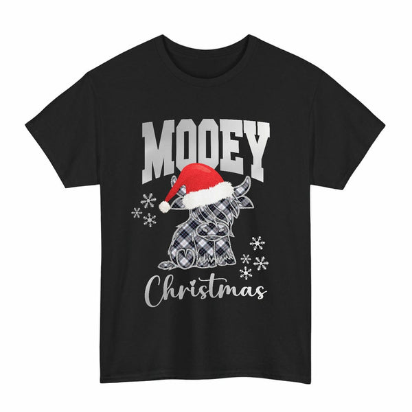 Scottish MacRae Dress Modern Clan Tartan T-Shirt - Mooey Christmas Tartan Plaid Black Color