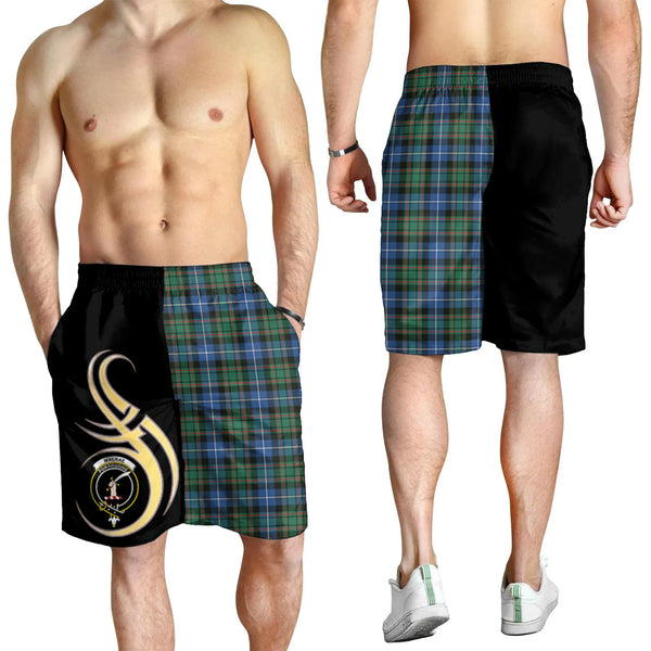 Scottish MacRae Hunting Ancient Clan Crest Tartan Believe in Me Men's Shorts