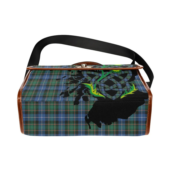 Scottish MacRae Hunting Ancient Clan Tartan Waterproof Canvas Bag With Thistle Tartan Plaid 5