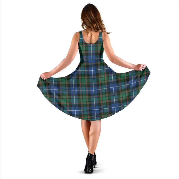 Scottish MacRae Hunting Ancient Clan Tartan Women Midi Dress