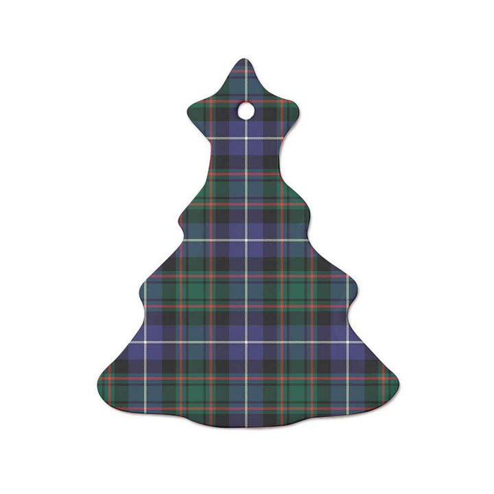 Scottish MacRae Hunting Modern Clan Tartan Ceramic Ornament  Tree Shape Tartan Plaid