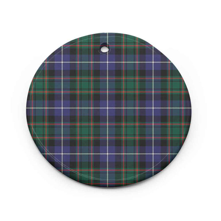 Scottish MacRae Hunting Modern Clan Tartan Ceramic Ornament Circle Shape Tartan Plaid