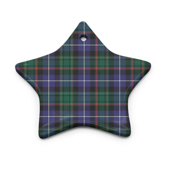 Scottish MacRae Hunting Modern Clan Tartan Ceramic Ornament Star Shape Tartan Plaid
