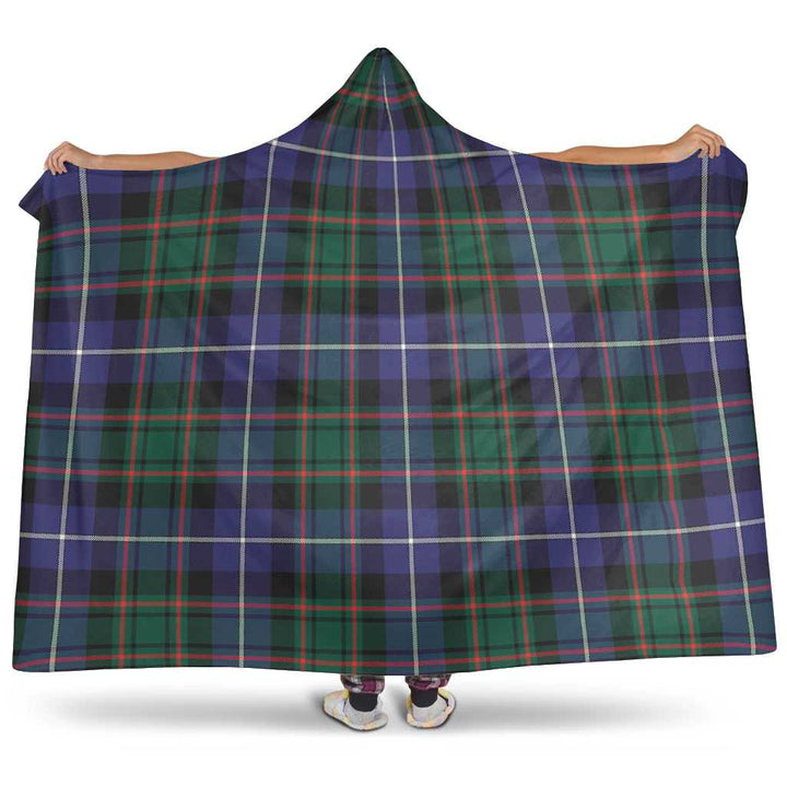 Scottish MacRae Hunting Modern Clan Tartan Hooded Blanket Tartan Plaid 1