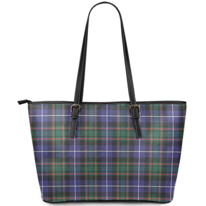 Scottish MacRae Hunting Modern Clan Tartan Leather Tote Tartan Plaid