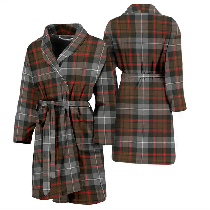 Scottish MacRae Hunting Weathered Clan Tartan Bathrobe 3
