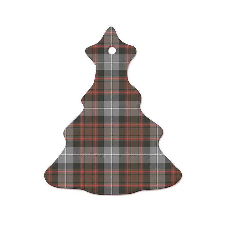 Scottish MacRae Hunting Weathered Clan Tartan Ceramic Ornament  Tree Shape Tartan Plaid