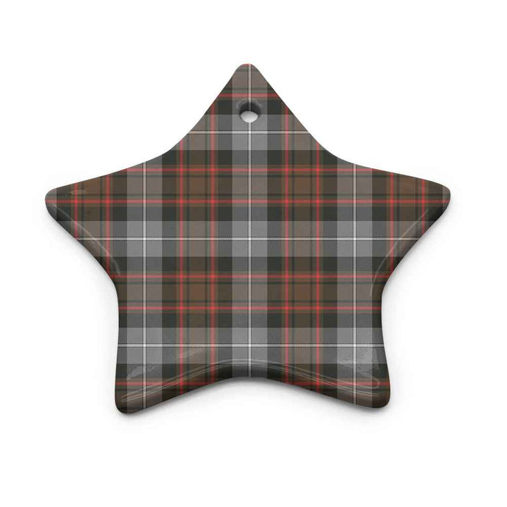 Scottish MacRae Hunting Weathered Clan Tartan Ceramic Ornament Star Shape Tartan Plaid