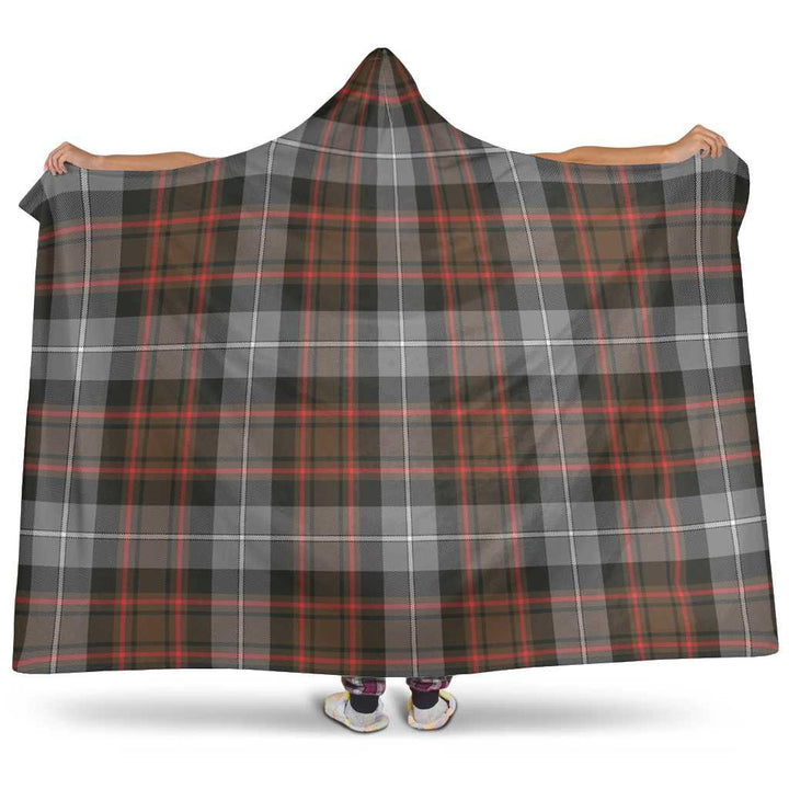 Scottish MacRae Hunting Weathered Clan Tartan Hooded Blanket Tartan Plaid 1
