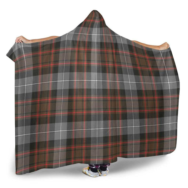 Scottish MacRae Hunting Weathered Clan Tartan Hooded Blanket Tartan Plaid 2