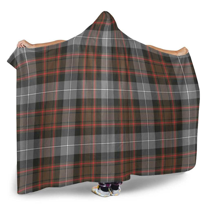 Scottish MacRae Hunting Weathered Clan Tartan Hooded Blanket Tartan Plaid 2