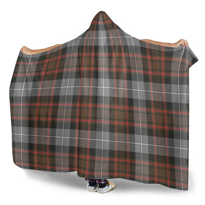 Scottish MacRae Hunting Weathered Clan Tartan Hooded Blanket Tartan Plaid 3